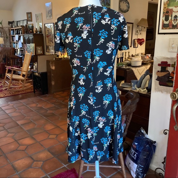 Vtg 90s Anna Sui Small Berard Faces Dress S 2 4 6 - Picture 11 of 15